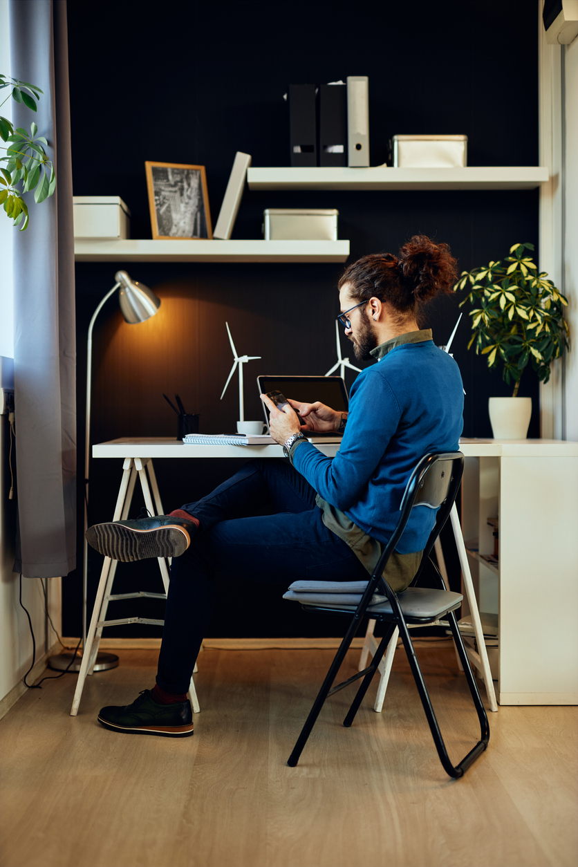 home office, lighting, design, zoom, charles at bexley, columbus, ohio