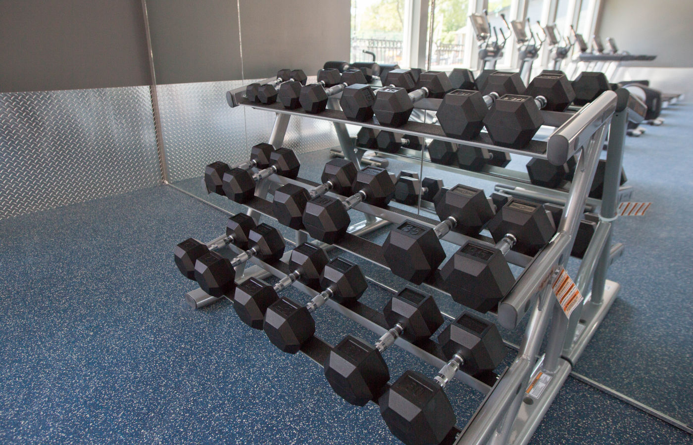 The Charles Fitness Center Weight Rack