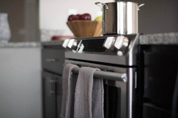upgraded kitchen with stainless steel appliance package | the charles at bexley